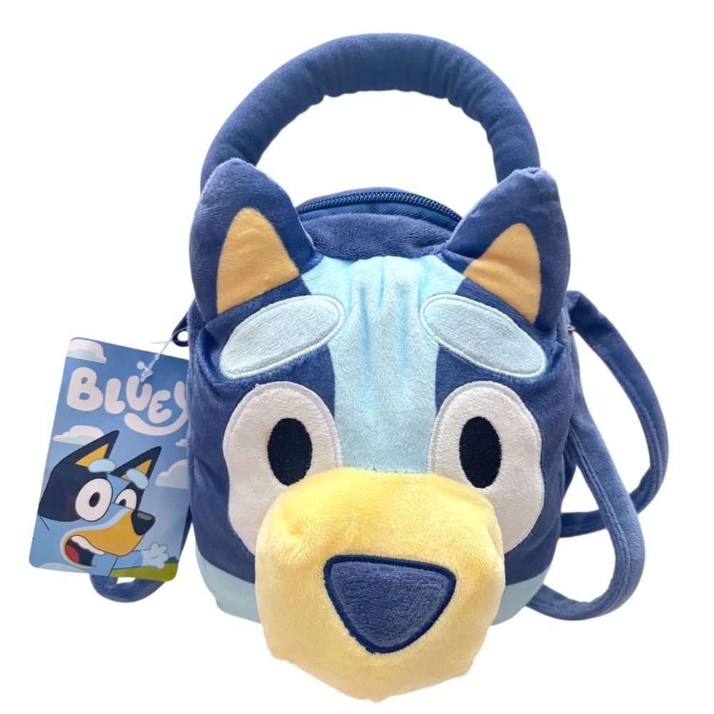 Bluey Plush Mini Backpack Purse Kids‎ Crossbody Bag Blue Dog Soft Zipper NWT